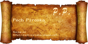 Pech Piroska névjegykártya